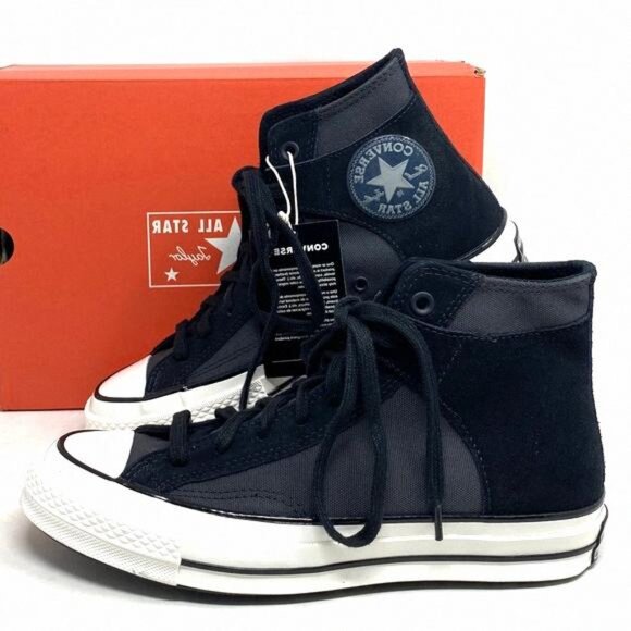 Converse Chuck 70 High Women's Shoes Suede Canvas A01785C Casual Sneakers Black